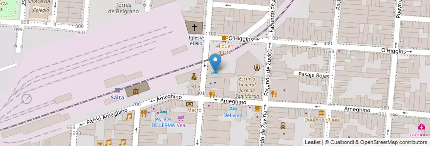 Mapa de ubicacion de Residencial Napole en Arjantin, Salta, Capital, Municipio De Salta, Salta.