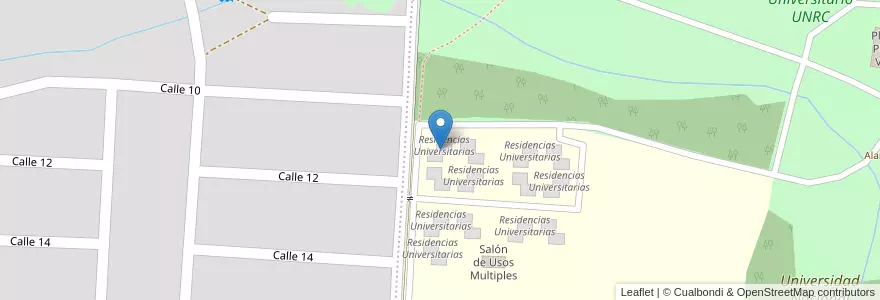 Mapa de ubicacion de Residencias Universitarias en Argentina, Córdova, Departamento Río Cuarto, Pedanía Río Cuarto, Municipio De Las Higueras, Las Higueras.