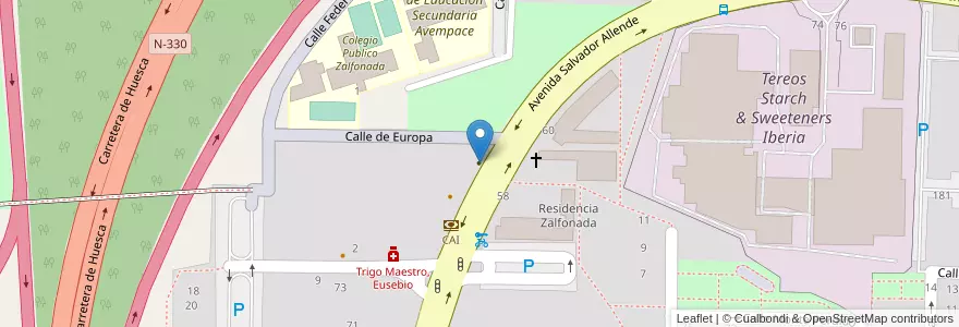 Mapa de ubicacion de Residencias Zaragoza 2 en إسبانيا, أرغون, سرقسطة, Zaragoza, سرقسطة.