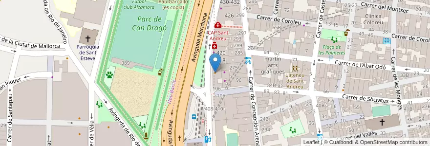 Mapa de ubicacion de Rest. Alexandre en スペイン, カタルーニャ州, Barcelona, バルサルネス, Barcelona.