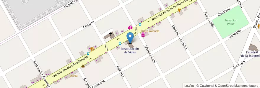 Mapa de ubicacion de Restauración de Vidas en Arjantin, Buenos Aires, Partido De San Fernando, Victoria.