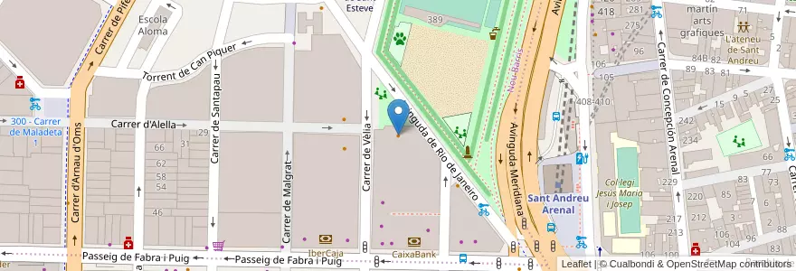 Mapa de ubicacion de Restaurant All i Oli en Espagne, Catalogne, Barcelone, Barcelonais, Barcelone.