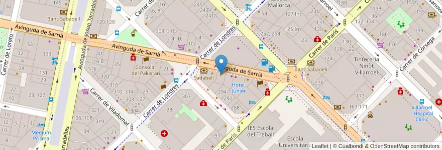 Mapa de ubicacion de Restaurant Argentina Vinya Rosa en إسبانيا, كتالونيا, برشلونة, بارسلونس, Barcelona.