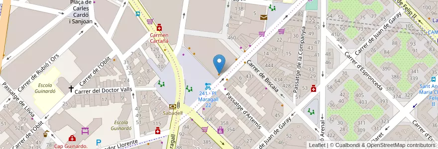 Mapa de ubicacion de Restaurant Asiàtic Yunlai en España, Catalunya, Barcelona, Barcelonès, Barcelona.