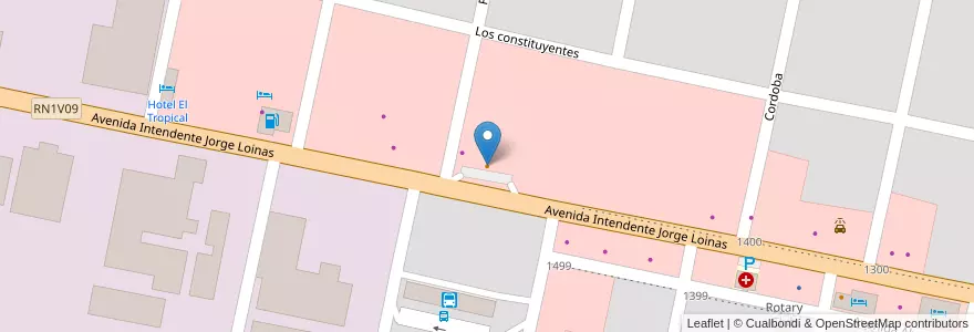 Mapa de ubicacion de Restaurant Basko en Arjantin, Córdoba, Departamento Marcos Juárez, Pedanía Espinillos, Municipio De Marcos Juárez.