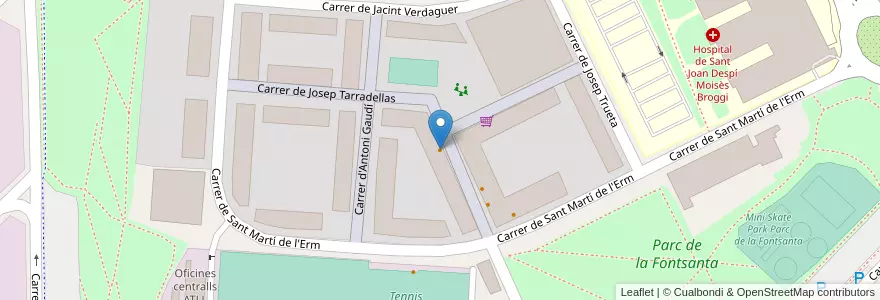 Mapa de ubicacion de Restaurant Bianco en إسبانيا, كتالونيا, برشلونة, Baix Llobregat, Sant Joan Despí.