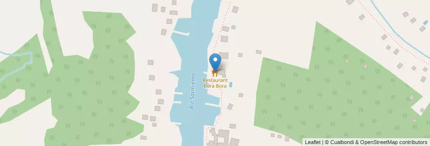 Mapa de ubicacion de Restaurant Bora Bora en Arjantin, Buenos Aires, Partido De Tigre, Primera Sección.
