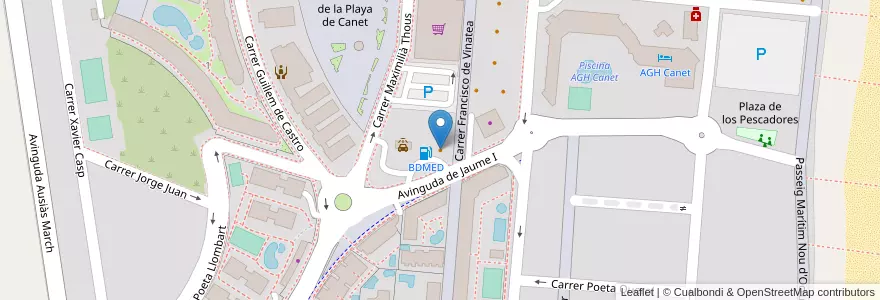 Mapa de ubicacion de Restaurant Ca´Popolo en スペイン, バレンシア州, València / Valencia, El Camp De Morvedre, Canet D'En Berenguer.