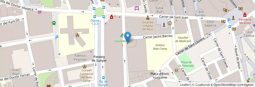 Mapa de ubicacion de Restaurant Cafeteria Alex en Espanha, Catalunha, Tarragona, Baix Camp, Reus.