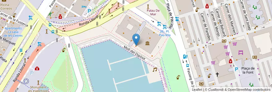 Mapa de ubicacion de Restaurant Cal Pinxo en 西班牙, Catalunya, Barcelona, Barcelonès, Barcelona.