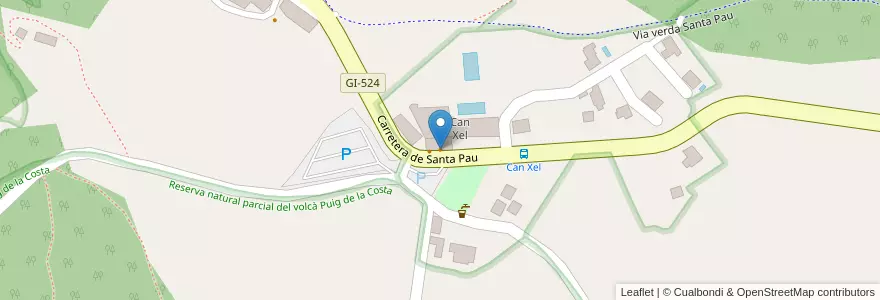 Mapa de ubicacion de Restaurant Can Xel en Espagne, Catalogne, Gérone, Garrotxa, Santa Pau.
