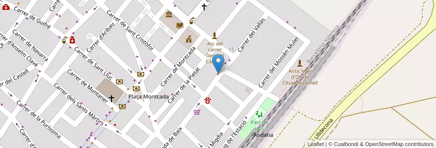 Mapa de ubicacion de Restaurant Casa Nostra en Spanien, Katalonien, Tarragona, Montsià, Ulldecona.
