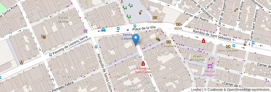 Mapa de ubicacion de Restaurant Casa Pepe en إسبانيا, كتالونيا, برشلونة, بارسلونس, Santa Coloma De Gramenet.