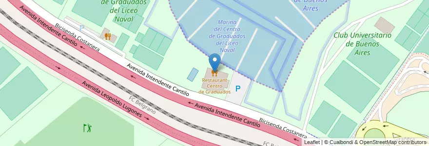 Mapa de ubicacion de Restaurant Centro de Graduados, Nuñez en アルゼンチン, Ciudad Autónoma De Buenos Aires, ブエノスアイレス, Comuna 13.