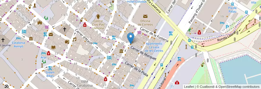 Mapa de ubicacion de Restaurant Chardonnay en اسپانیا, Catalunya, Barcelona, Barcelonès, Barcelona.
