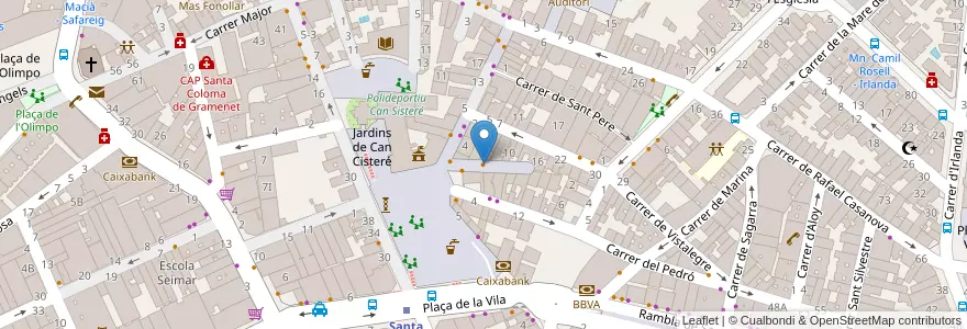 Mapa de ubicacion de Restaurant Cinc en 西班牙, Catalunya, Barcelona, Barcelonès, Santa Coloma De Gramenet.