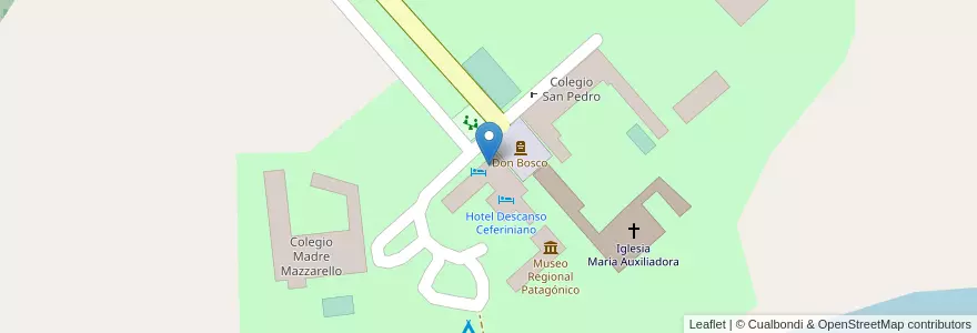 Mapa de ubicacion de Restaurant-Confitería en 阿根廷, 布宜诺斯艾利斯省, Partido De Villarino.