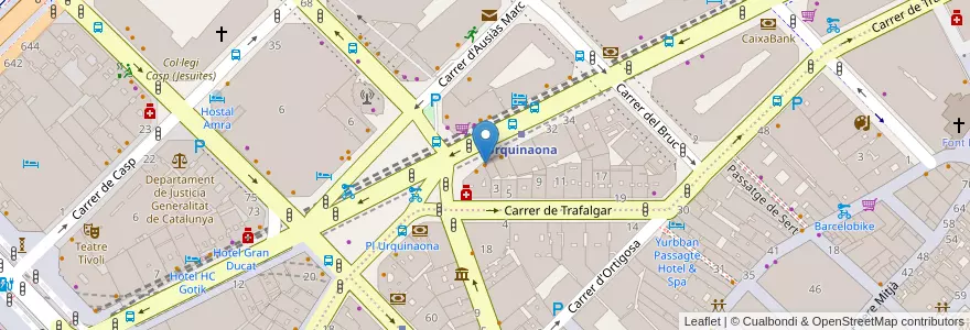 Mapa de ubicacion de Restaurant Cullera de Boix en اسپانیا, Catalunya, Barcelona, Barcelonès, Barcelona.