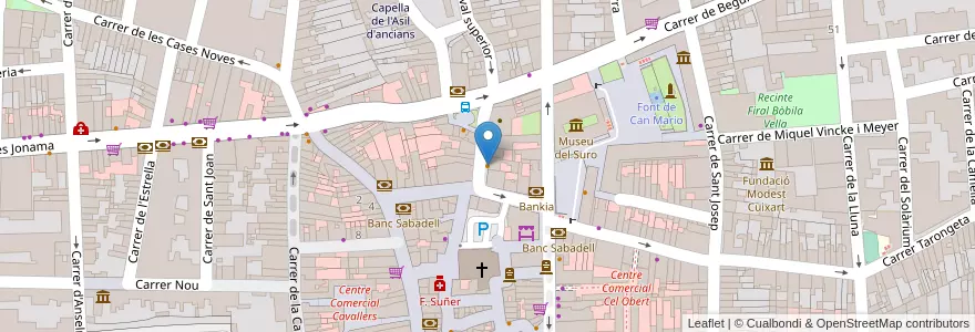 Mapa de ubicacion de Restaurant del Museu del Ferro en Espagne, Catalogne, Gérone, Bas-Ampurdan, Palafrugell.
