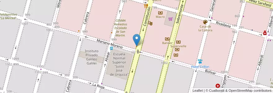 Mapa de ubicacion de Restaurant DelJo en 아르헨티나, Córdoba, Departamento Río Cuarto, Pedanía Río Cuarto, Municipio De Río Cuarto, Río Cuarto.