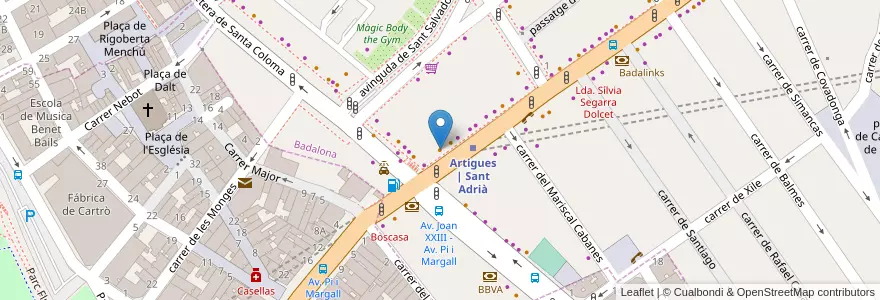 Mapa de ubicacion de Restaurant Els fogons en إسبانيا, كتالونيا, برشلونة, بارسلونس.