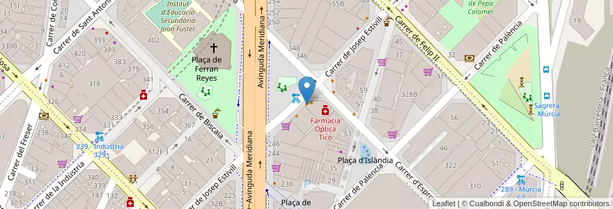 Mapa de ubicacion de Restaurant Fujiyama en 스페인, Catalunya, Barcelona, Barcelonès, 바르셀로나.