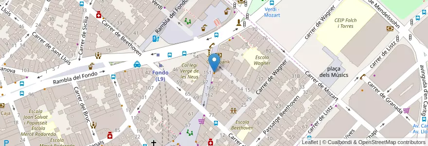 Mapa de ubicacion de Restaurant German's en Espanha, Catalunha, Barcelona, Barcelonès, Badalona.