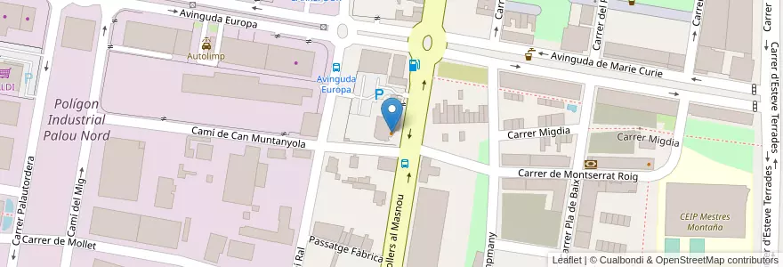 Mapa de ubicacion de Restaurant Gran Olla en 西班牙, Catalunya, Barcelona, Vallès Oriental, Granollers.