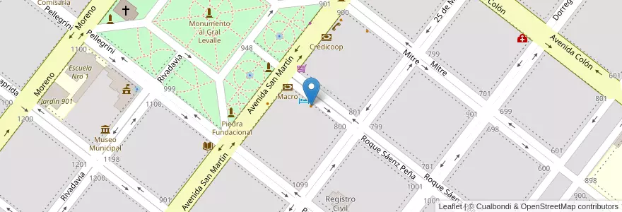 Mapa de ubicacion de Restaurant Hotel Epecuén en Arjantin, Buenos Aires, Partido De Adolfo Alsina, Carhué.