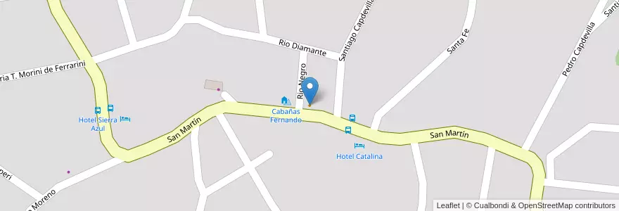 Mapa de ubicacion de Restaurant Huguito en アルゼンチン, コルドバ州, Departamento Punilla, Pedanía San Antonio, Municipio De Huerta Grande.