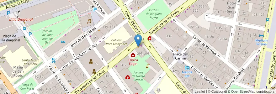 Mapa de ubicacion de Restaurant i Bar Gracias en 西班牙, Catalunya, Barcelona, Barcelonès, Barcelona.