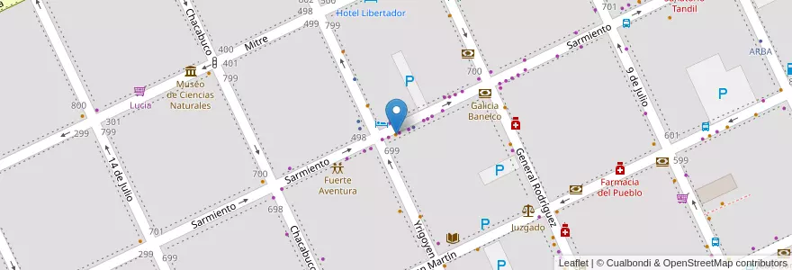 Mapa de ubicacion de Restaurant Kika en Arjantin, Buenos Aires, Partido De Tandil, Tandil.