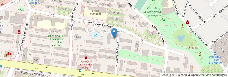 Mapa de ubicacion de Restaurant La Cantonada en Испания, Каталония, Барселона, Барселонес, Барселона.
