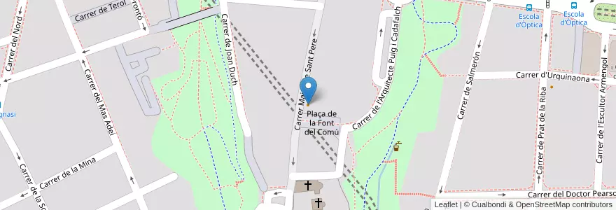 Mapa de ubicacion de Restaurant La Cuina d’en Brichs en إسبانيا, كتالونيا, برشلونة, فالس أوكيدنتل, تاراسا.