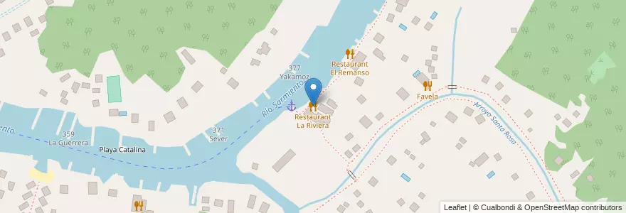 Mapa de ubicacion de Restaurant La Riviera en Argentine, Province De Buenos Aires, Partido De Tigre, Primera Sección.