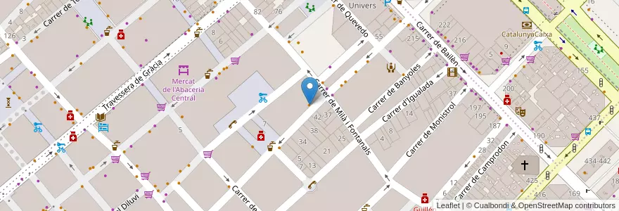 Mapa de ubicacion de Restaurant Lautrec en Sepanyol, Catalunya, Barcelona, Barcelonès, Barcelona.