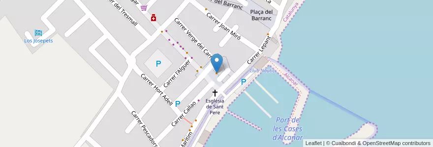 Mapa de ubicacion de Restaurant les palmeres en Spanien.