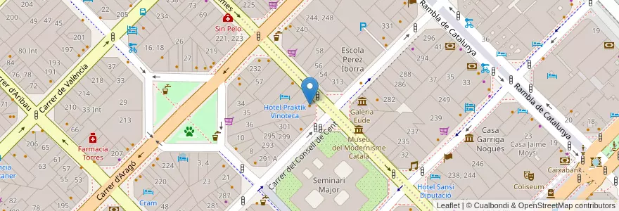 Mapa de ubicacion de Restaurant L'Olive en España, Catalunya, Barcelona, Barcelonès, Barcelona.