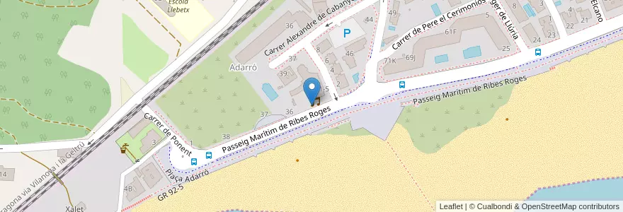 Mapa de ubicacion de Restaurant Marejol en Spanien, Barcelona, Garraf, Vilanova I La Geltrú.