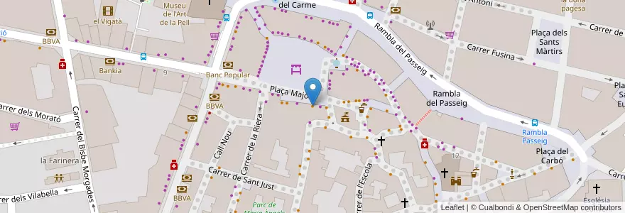 Mapa de ubicacion de Restaurant Nomad en İspanya, Catalunya, Barcelona, Osona, Vic.