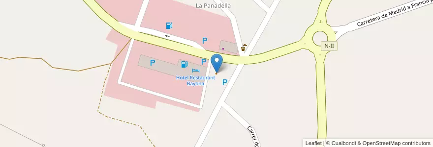 Mapa de ubicacion de Restaurant Parada en 스페인, Catalunya, Barcelona, Anoia, Montmaneu.