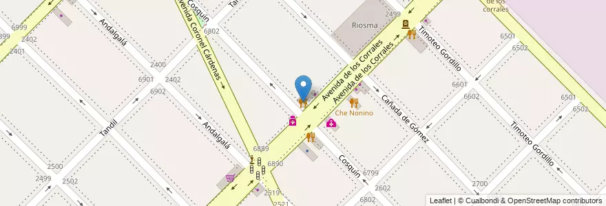 Mapa de ubicacion de Restaurant Parrilla de los Corrales, Mataderos en 阿根廷, Ciudad Autónoma De Buenos Aires, Comuna 9, 布宜诺斯艾利斯.