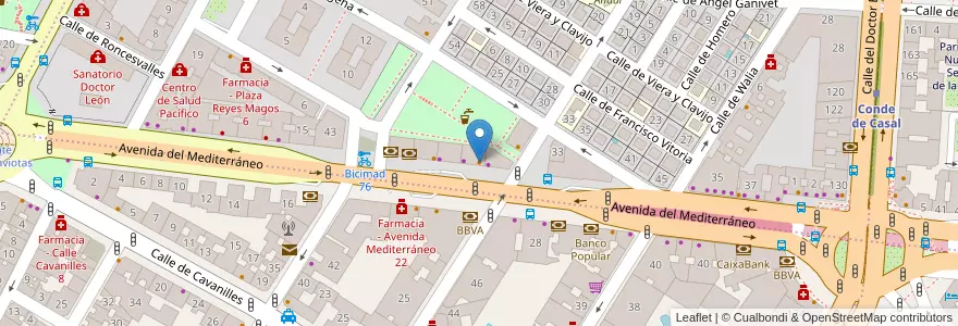 Mapa de ubicacion de Restaurant Poseidon en スペイン, マドリード州, Comunidad De Madrid, Área Metropolitana De Madrid Y Corredor Del Henares, Madrid.