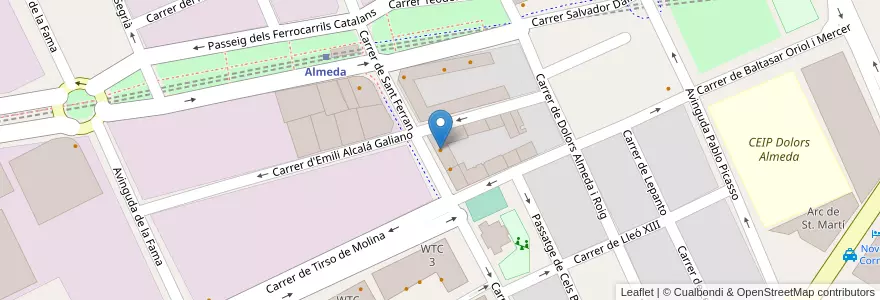 Mapa de ubicacion de Restaurant Río Miño en Espanha, Catalunha, Barcelona, Baix Llobregat, Cornellà De Llobregat.