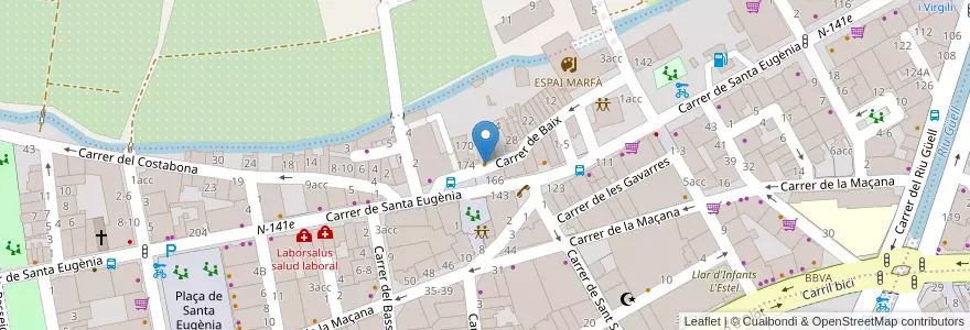 Mapa de ubicacion de Restaurant Sidral en スペイン, カタルーニャ州, ジローナ, Gironès, ジローナ.