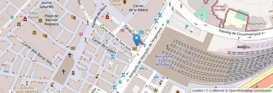 Mapa de ubicacion de Restaurant Terminus en 西班牙, Catalunya, Barcelona, Barcelonès, Barcelona.