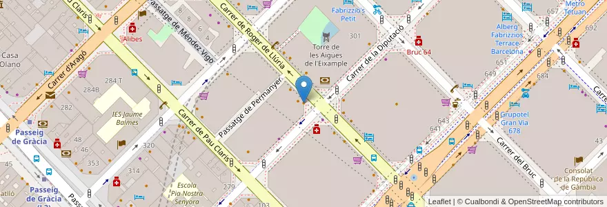 Mapa de ubicacion de Restaurant Xarcuteria Valentin en 西班牙, Catalunya, Barcelona, Barcelonès, Barcelona.