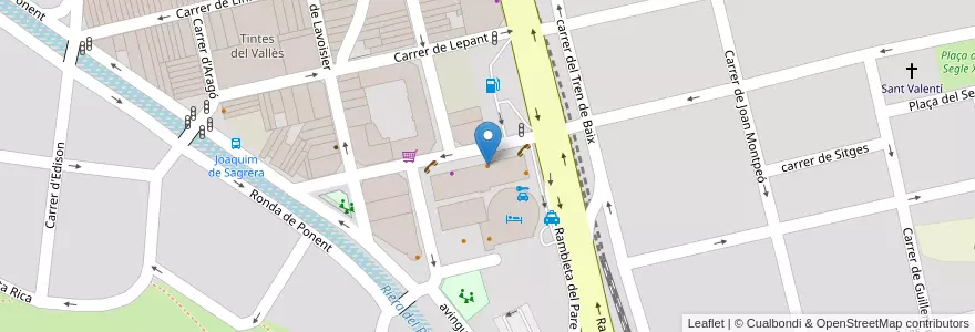 Mapa de ubicacion de Restaurant Xinès Fu Lin en Spain, Catalonia, Barcelona, Vallès Occidental, Terrassa.