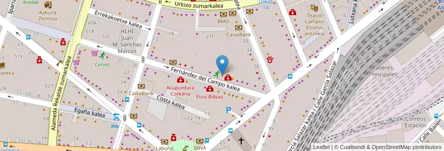 Mapa de ubicacion de Restaurante en Испания, Страна Басков, Bizkaia, Bilboaldea, Бильбао.