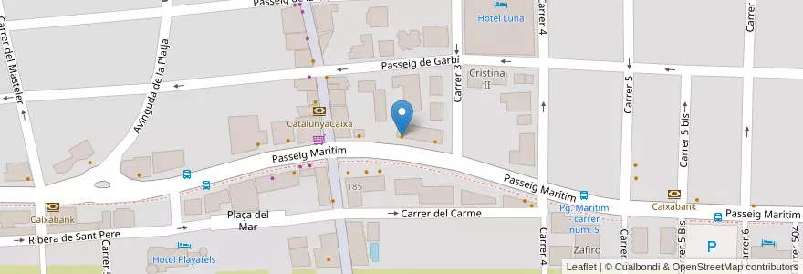 Mapa de ubicacion de Restaurante a Casa Gallega en España, Baix Llobregat, Castelldefels.